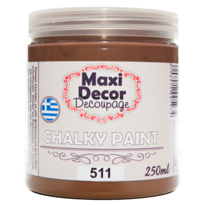 Χρώμα Κιμωλίας 250ml Maxi Decor Chalky 511 Kαφέ_CH511250